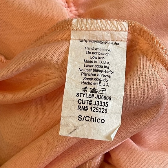 G by Guess Halter Dress Size S Peach/Blush Pink Summer Sheer Chiffon Lined - Picture 9 of 9